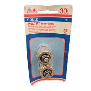 Gould 30 Amp CSA-P Fuse Pair For Electric Heaters & Dryers